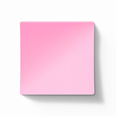 A pink square on a white background with a shadow.