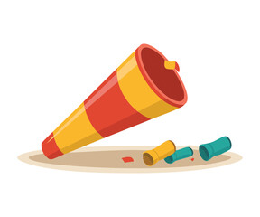 Energetic Party Horn with Confetti Explosion