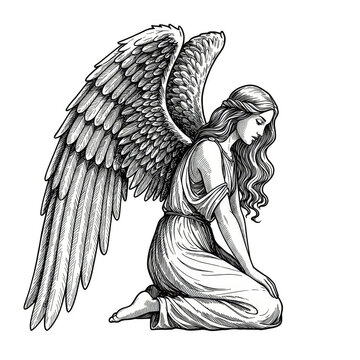 prayer clipart black and white