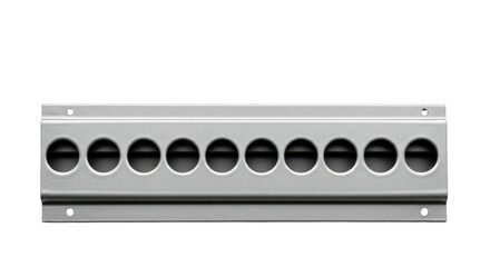 Obraz premium Gray Perforated Metal Seamless Steel Texture an Isolated Illustration