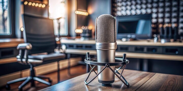 A high-quality microphone with a sleek and modern design