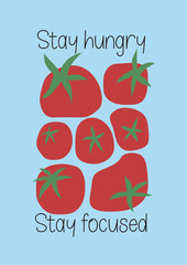 abstract art tomato elements illustration