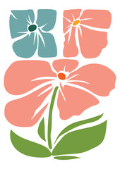 abstract art flower elements illustration