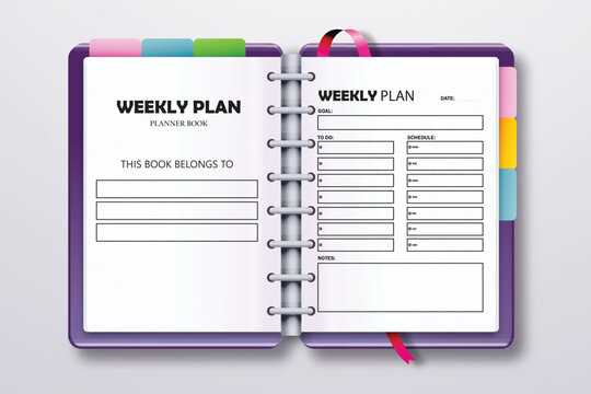 Weekly planner template design