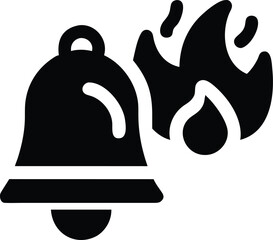 Fototapeta premium Burning emergency alert icon.