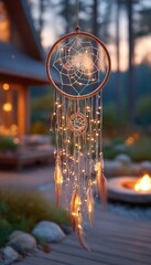 Dreamcatcher hanging outdoors