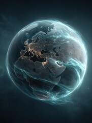 Earth, glowing, space (1)