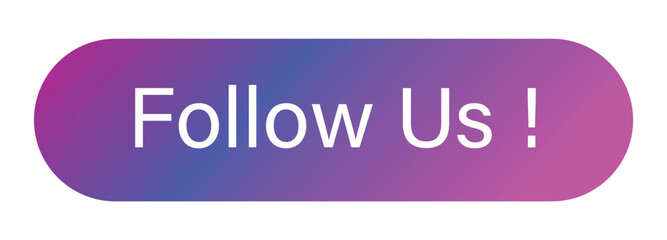 follow us icon vector Clickable Gradient – rounded button with white text for minimal social media call to action