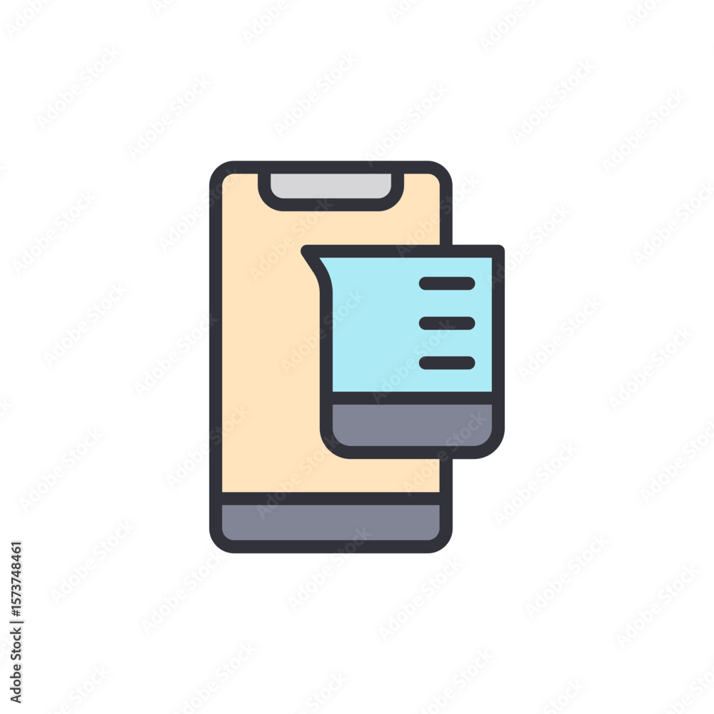 Poster digital kitchen assistant application displayed on mobile device screen