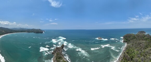 Stunning Samara Beach coastline, Nicoya Peninsula, Costa Rica