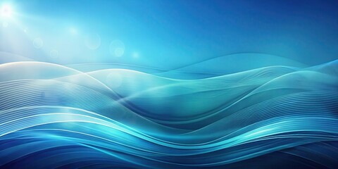 Fototapeta premium Gradient blue abstract background with a subtle texture and wave-like patterns