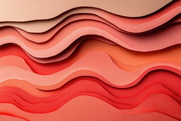 Scarlet Paper Layer Composition with Soft Shadows. Abstract Background
