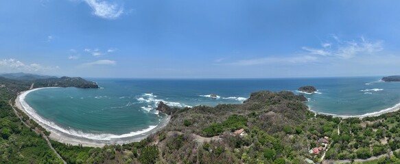Idyllic Samara Beach Panorama, Nicoya Peninsula, Costa Rica
