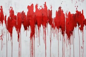 Urban Red Spray Paint Drips with Street Art Flair. Abstract Background