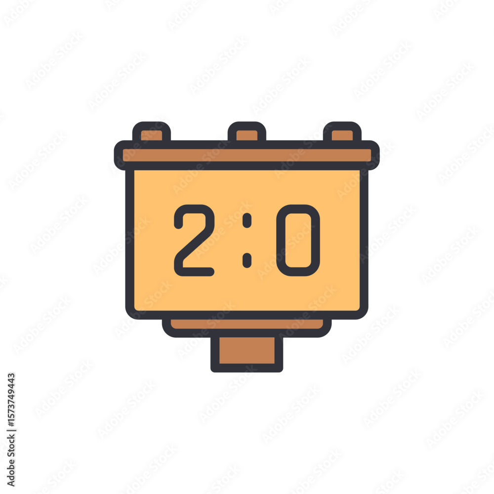 Poster Scoreboard With Numeric Indication Isolated On Transparent Background