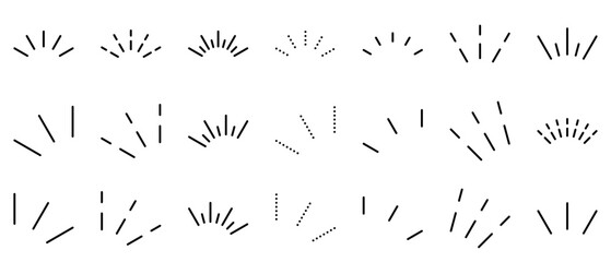 気付き　リアクション　閃き　注目　アイコン　線画　ベクター　イラスト