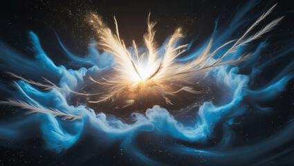 abstract blue background with space