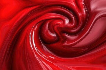 Liquid Marble Red Swirl with High Contrast Abstract Paint Texture. Abstract Background