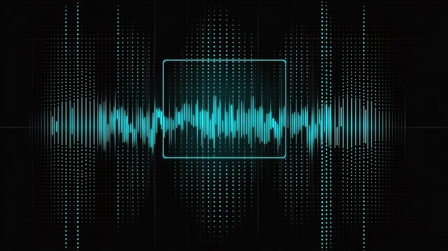 digital illustration of a single square wave pulse on a black background with glowing blue lines and copy space on the right side, representing clean binary signal transmission. square wave, 