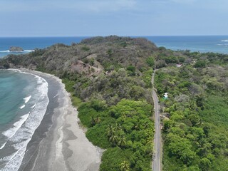 Samara Beach, Costa Rica: Tropical Coastline Aerial View
