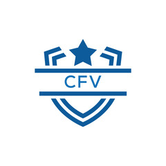 Dynamic Tech Logo Design with CFV Letters and Abstract Motion Elements – Modern Business Identity. CFV Letter Logo.
