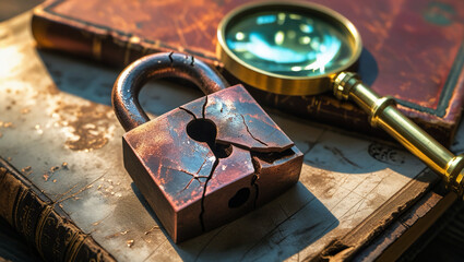 old lock and keys