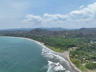 Samara Beach, Costa Rica, tropical paradise aerial view