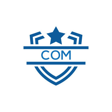 Dynamic Tech Logo Design with COM Letters and Abstract Motion Elements &ndash; Modern Business Identity. COM Letter Logo.

