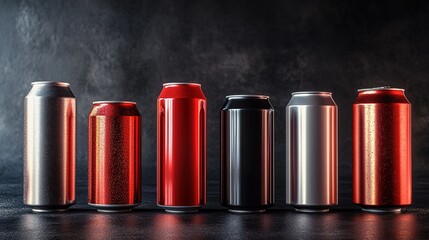 Fototapeta premium Isolated blank red glass drink bottle on a black background