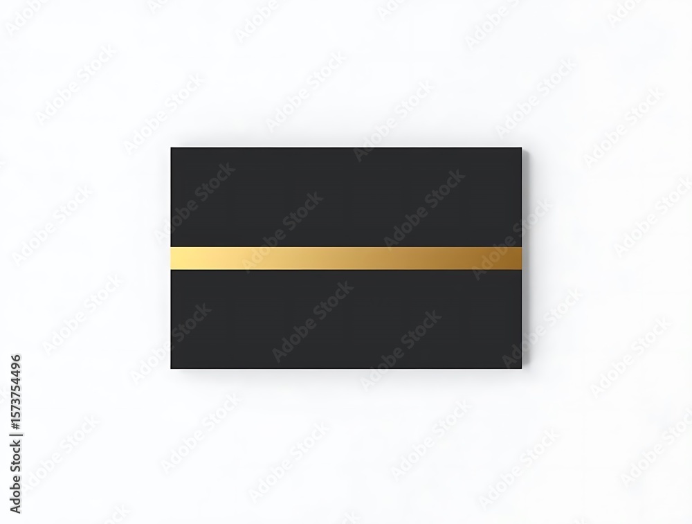 Poster elegant dark canvas embellished with a shimmering golden horizontal stripe