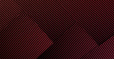 A deep red geometrical composition features parallel lines forming angled shapes, creating a subtle texture and dimensional effect that's visually engaging and modern.