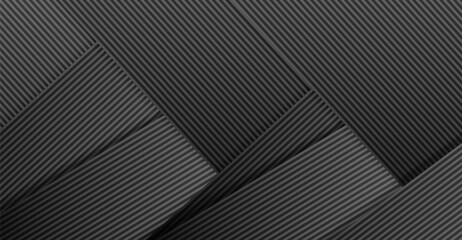 Monochrome texture features intersecting planes of dark gray and light gray parallel lines, creating a layered geometric pattern with a subtle, sophisticated visual effect
