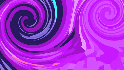 Obraz premium Whirlwind of Color: A mesmerizing display of swirling patterns and vibrant hues that captivate the eye and evoke a sense of dynamism. A modern digital art piece, using purple, pink.