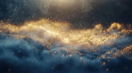 Golden Celestial Dust Waves