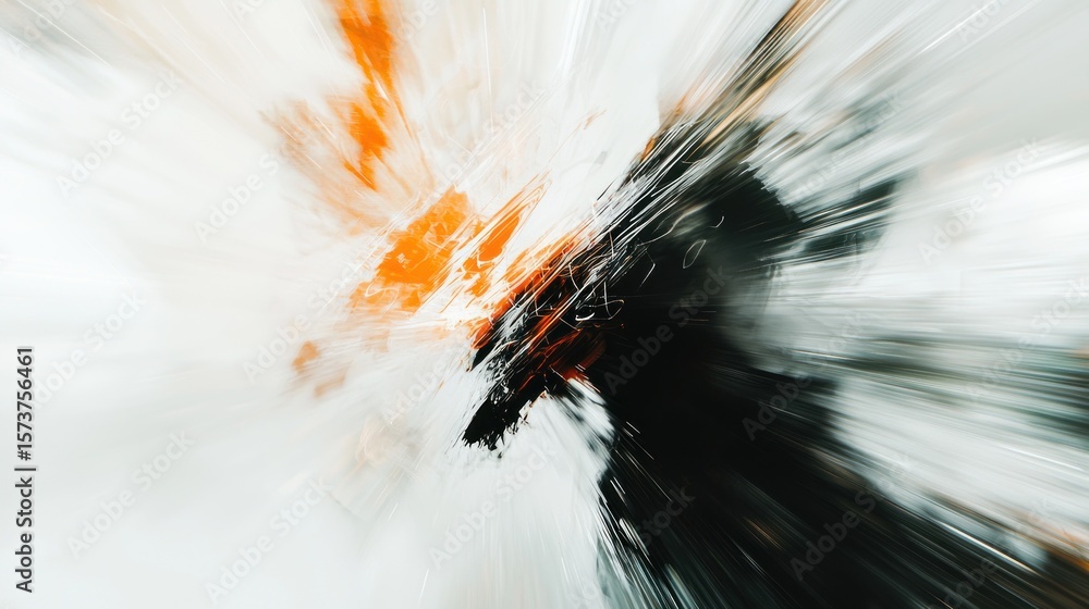 Poster abstract burst of color and motion: a dynamic composition