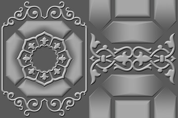3d mould ceramic tiles art. Digital home decorative art wall tiles design background. Dark gray and light gray combination. Embossed tiles. Ceramic Wall tiles 3d Punch Design.	
