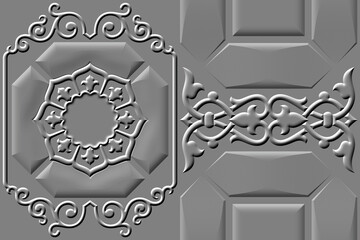 3d mould ceramic tiles art. Digital home decorative art wall tiles design background. Dark gray and light gray combination. Embossed tiles. Ceramic Wall tiles 3d Punch Design.	
