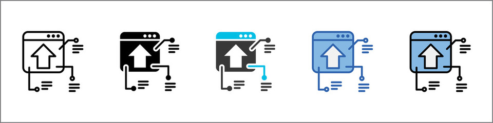 Software Release Icon Pack Multistyle Illustration