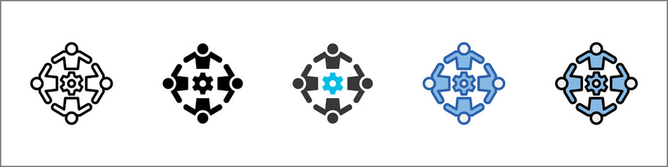 Obraz premium Community Icon Pack Multistyle Illustration