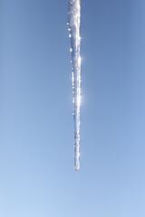 icicles are melting in colorful light
