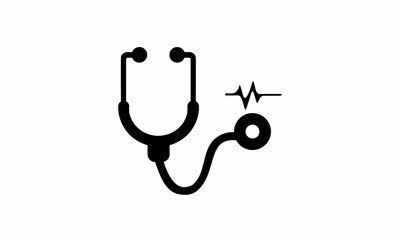 stethoscope medical equipment icon.