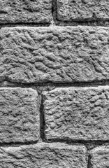 Beautiful stone wall background in black and white close up view
