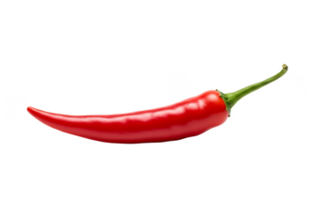 Isolated Transparent Background of Aromatic Red Chili Pepper Vegetable