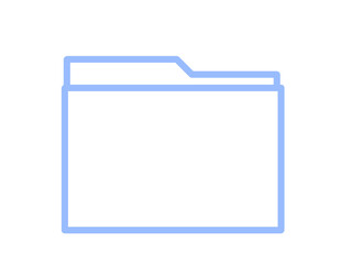 シンプルフォルダアイコン（ブルー）