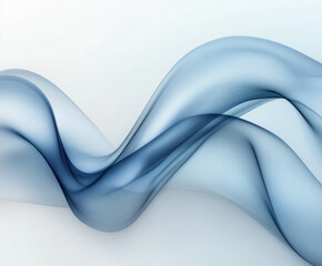 Smooth flowing lines create minimalist abstract wave background in shades of blue, evoking sense of calm and tranquility