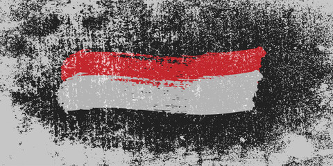 Modern and luxurious looking Indonesian flag Made from Glitter Sparkle Vector Paint Brush