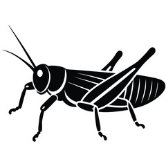 Grashoper vector silhouette Single collection 