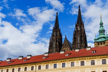 Explore the architectural beauty of Prague, Czech Republic. Featuring Prague Castle s red roofs and...