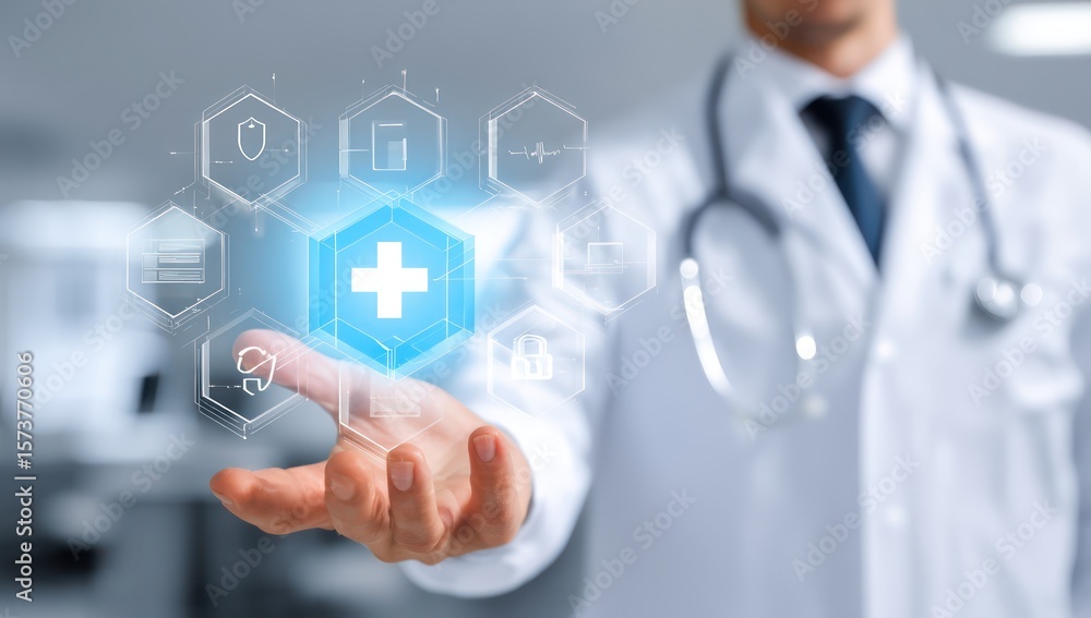 Aufkleber cloud-based digital system managing medical records with secure and accessible data sharing.