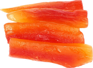 Dried Papaya Isolated From Background